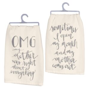 primitives by kathy omg my mom gift bundle of 2 kitchen towels