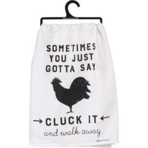 primitives by kathy sometimes you just gotta say cluck it and walk away decorative bath towel