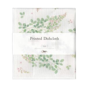 nawrap printed dishcloth, bush clover print, made in japan