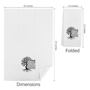 Family Like Branches On A Tree Kitchen Towels Tea Towels, 16 X 24 Inches Cotton Modern Dish Towels Dishcloths, Dish Cloth Flour Sack Hand Towel for Farmhouse Kitchen Decor,Housewarming Gifts,Mom Gifts