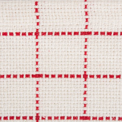 DII Heavy Duty Kitchen Towels Collection Long Lasting Quality, Cotton Dish Towel, 18x28; Dish Cloth, 13x13, Holiday Red Checks, 6 Piece