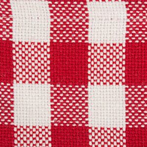 DII Heavy Duty Kitchen Towels Collection Long Lasting Quality, Cotton Dish Towel, 18x28; Dish Cloth, 13x13, Holiday Red Checks, 6 Piece