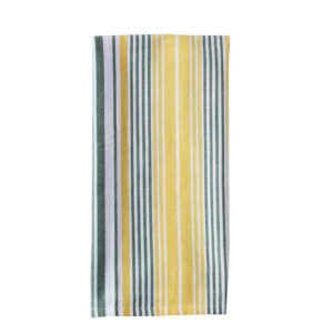 ANA Eco-Friendly 100% Cotton and Highly Absorbent Kitchen Discloth Towels | Lemon Yellow Print | Set of 4 | Stripe and Check Print | 20x28 inch | Designed to Make Your Kitchen More Alluring