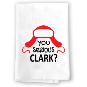christmas decor | decorative kitchen and bath hand towels | you serious clark | xmas winter novelty | white towel home holiday decorations | gift present
