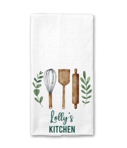 dianddesigngift lolly's kitchen towel - tea towel kitchen decor - lolly's kitchen soft and absorbent kitchen tea towel - decorations house towel - kitchen dish towel lolly's birthday gift