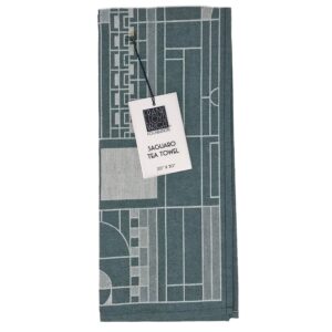 kaf home frank lloyd wright woven jacquard tea towel 20 x 30-inch 100-percent cotton (saguaro)