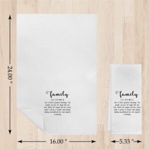 GICHUGI Family Definition Kitchen Towels 16x24, Best Housewarming Gifts for New Home, Ideas, for Family