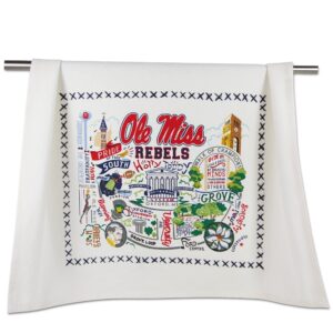 catstudio dish towel, university of mississippi (ole miss) rebels hand towel - collegiate kitchen towel for ole miss fans - perfect graduation gift, gift for students, parents and alums