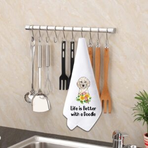 Doodle Kitchen Towel Golden Poodle Gifts Dog Mom Gifts Life is Better with a Doodle Kitchen Towel Puppy Dog Sweet Home Gift