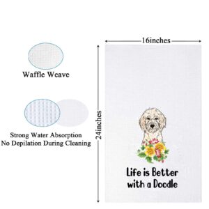 Doodle Kitchen Towel Golden Poodle Gifts Dog Mom Gifts Life is Better with a Doodle Kitchen Towel Puppy Dog Sweet Home Gift