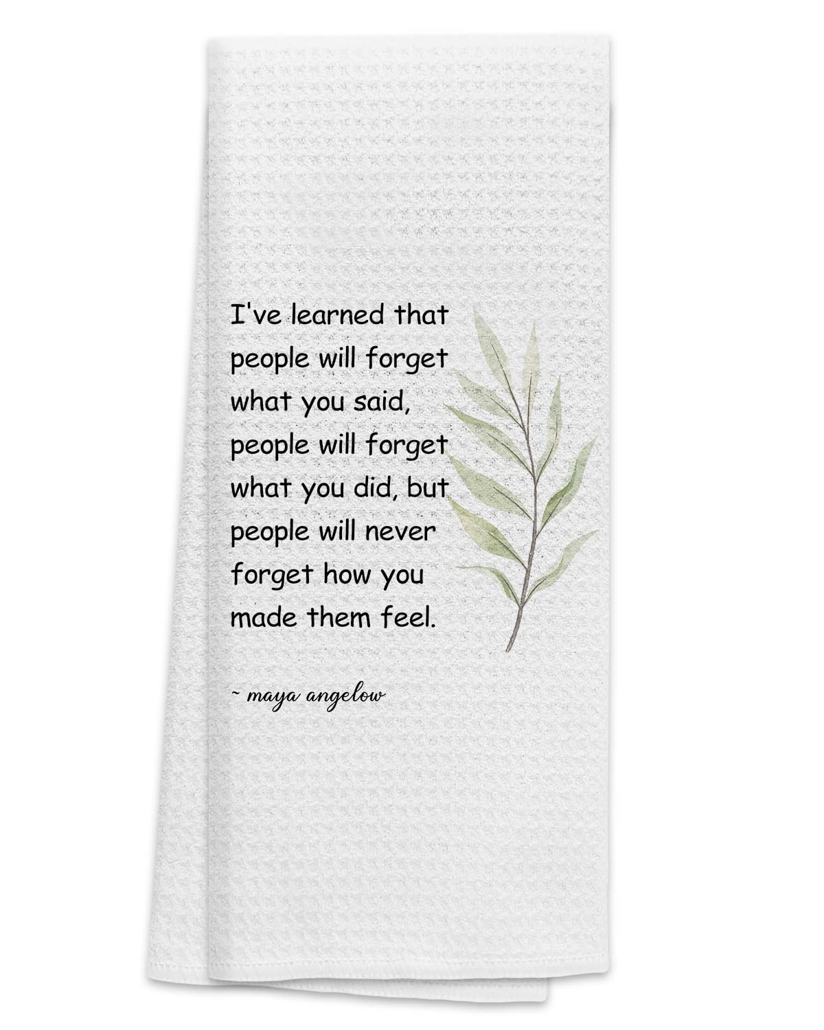 TUNW Hostess Gifts Kitchen Towels 16″×24″,Hostess Gifts for Women,Inspirational Quote Soft and Absorbent Kitchen Tea Towel Dish Towels Hand Towels (White)