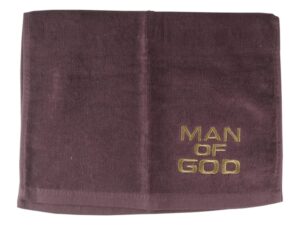 pastor towel man of god burgundy w/gold