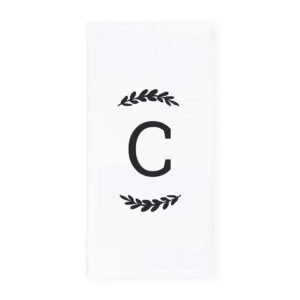the cotton & canvas co. personalized single monogram initial c soft absorbent kitchen tea towel, flour sack towel, dish cloth