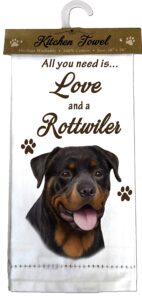 e&s pets rottweiler kitchen towels, off-white small