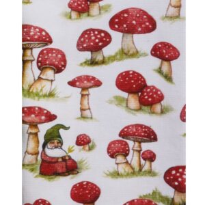 KayDeeDesigns Kay Dee Garden Gnomes and Mushrooms Dual Purpose Kitchen Towel Bundle of 2, Multicolored