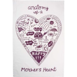 kitchen towel - anatomy of a mother's heart