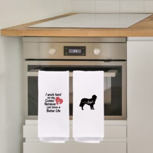 NEGIGA Golden Retriever Kitchen Towels 16x24 Set of 4, Golden Retriever Gifts for Women, Gifts for Golden Retriever Lovers, Golden Retriever Mom Gifts, Golden Retriever Dish Towel Hand Towel