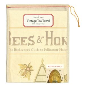 Cavallini Papers & Co. Bees & Honey Tea Towel, Multi