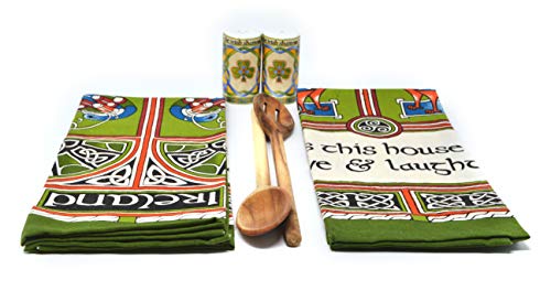 Royal Tara Set 2 Tea Towels Celtic Peacock