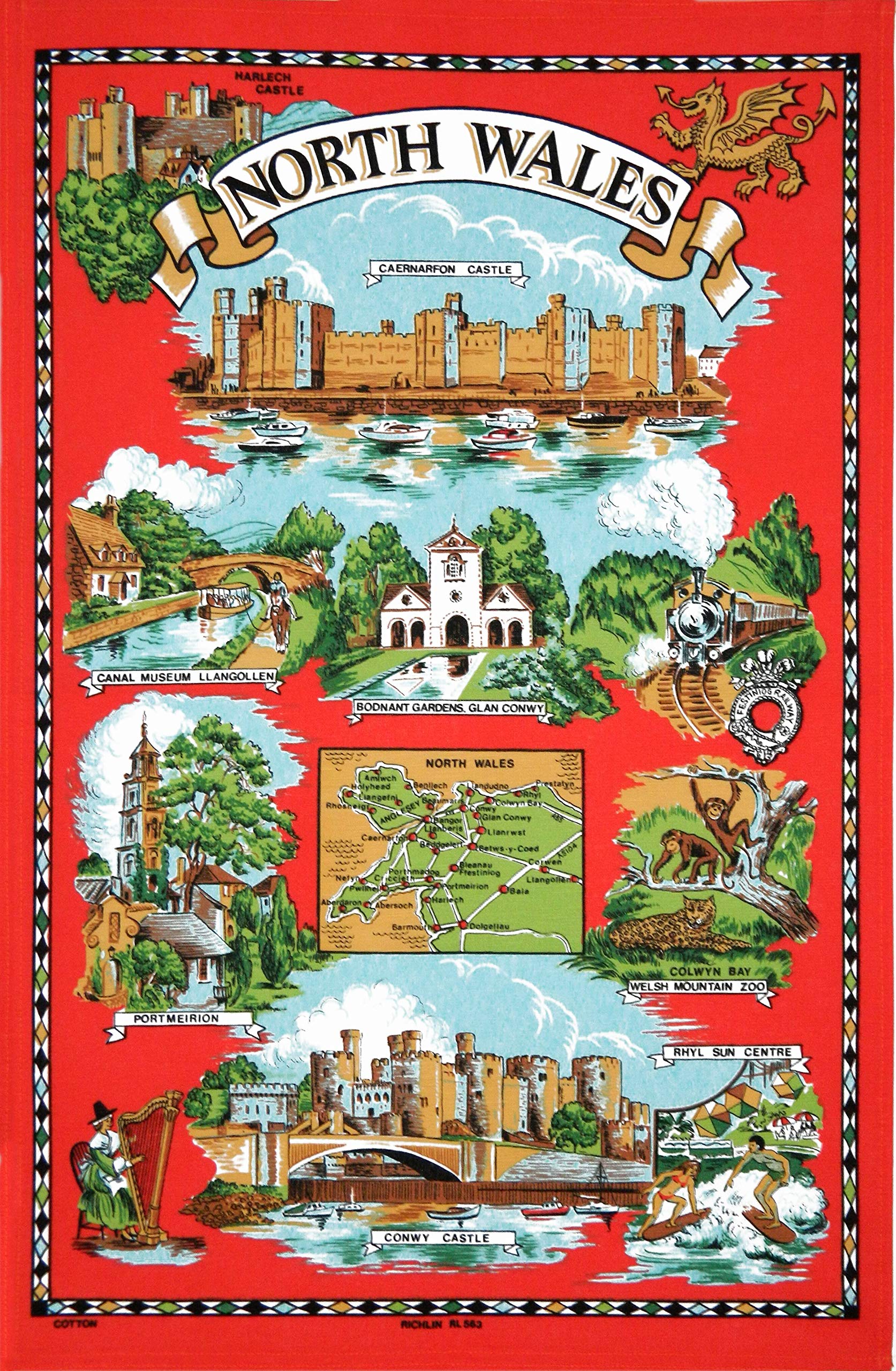 Samuel Lamont North Wales Cotton Tea Towel