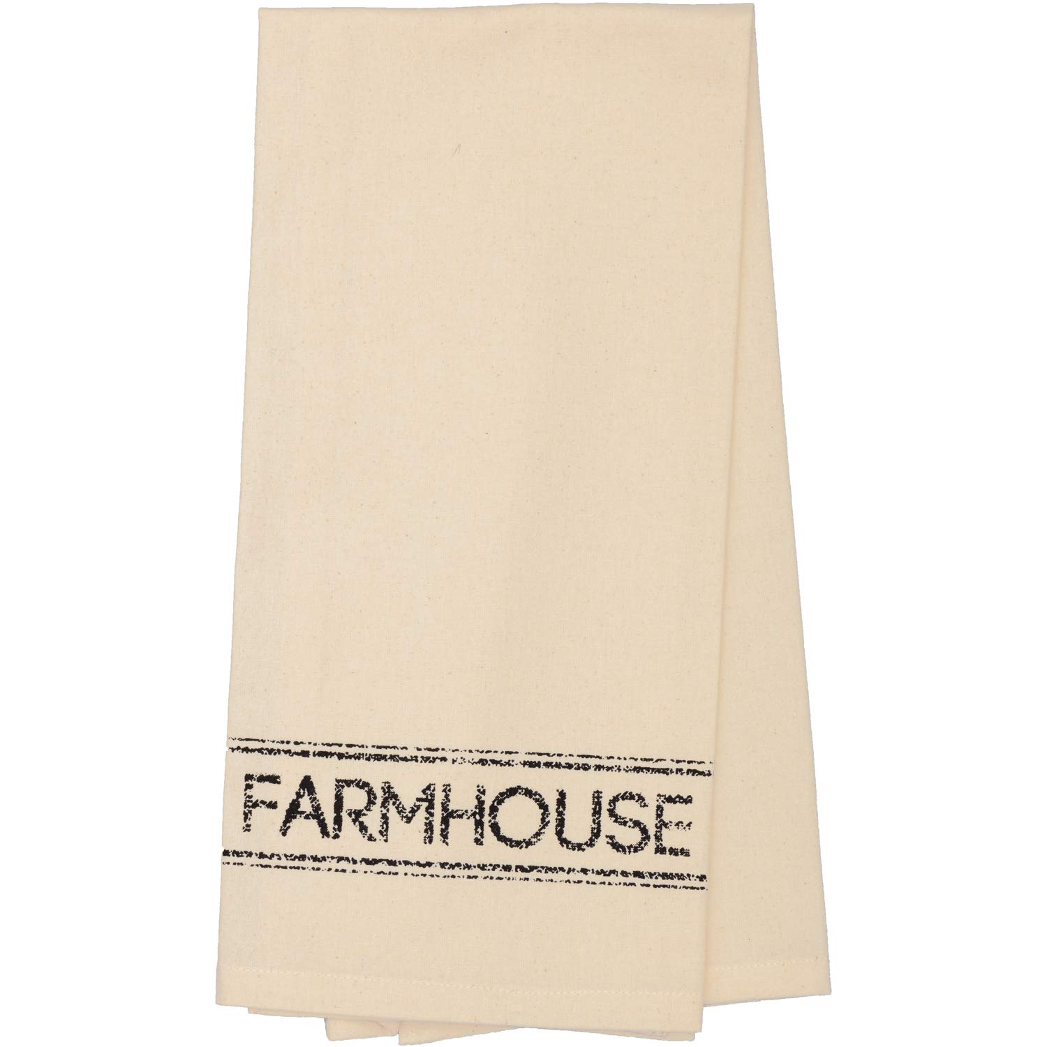 VHC Brands Sawyer Mill Charcoal 'Farmhouse' Kitchen Towel, Black, 19x28