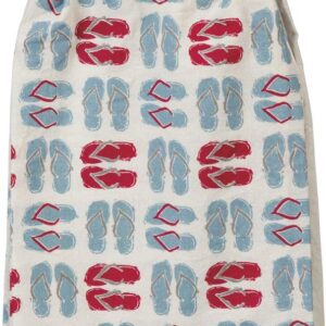 Primitives by Kathy Beach Holiday Dish Towel, Flip Flop State of Mind 28 inches length x 28 inches width square