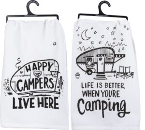 primitives by kathy camper towel bundle - happy campers and life is better