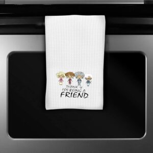 ZJXHPO TV Show Quote Inspired Best Friend Housewarming Gift Kitchen Towel Dishcloth , Polyester for Kitchen Decor (Friends)