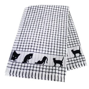 samuel lamont poli-dri jacquard tea towel cat