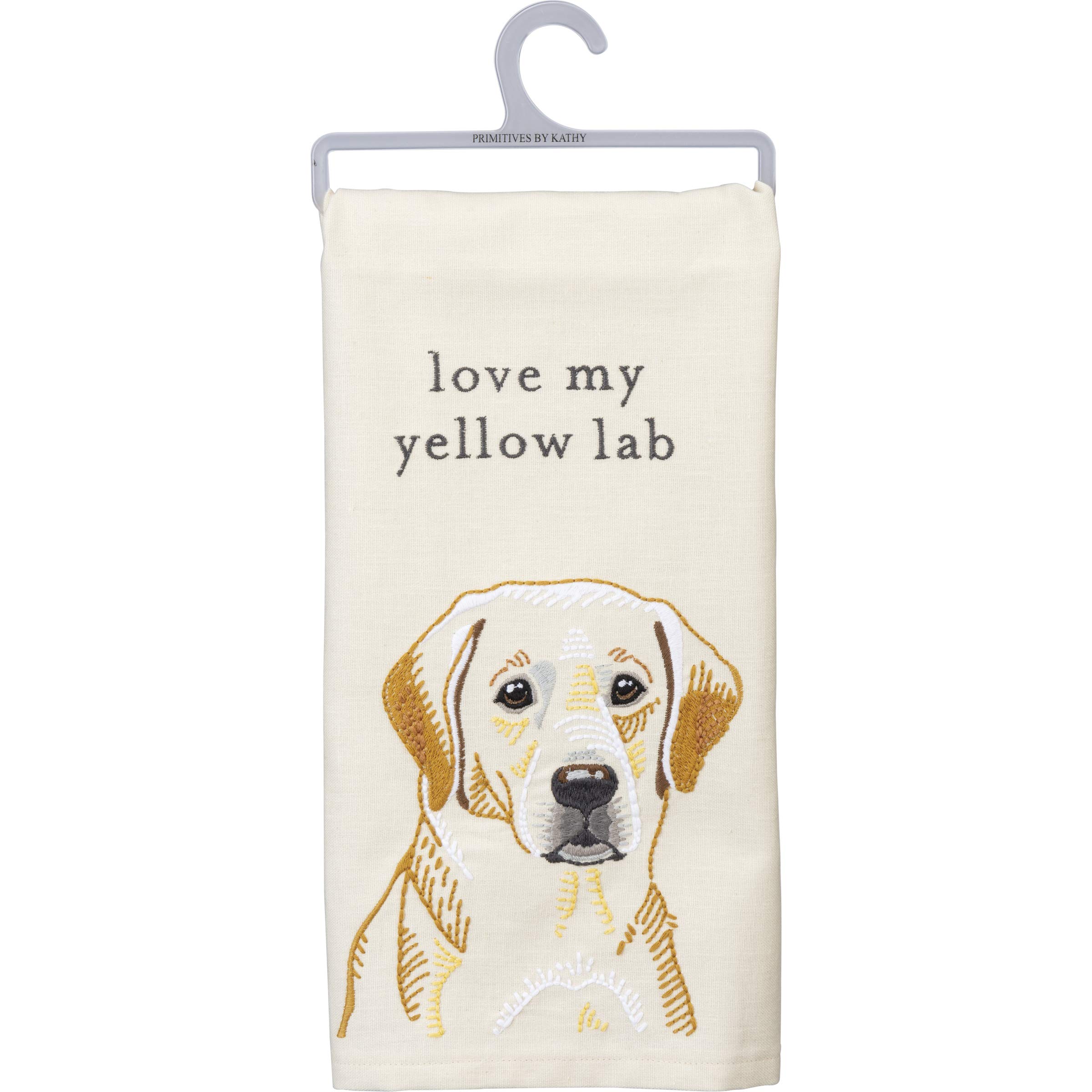 Primitives by Kathy Love My Yellow Lab Dish Towel, 20" x 26"