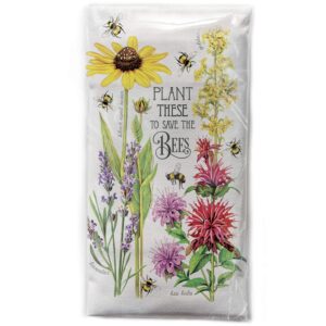 mary lake-thompson save the bees cotton flour sack dish towel