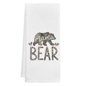 gichugi mama bear gifts kitchen towels 16x24, mama bear gifts for women, mom gifts from son daughter, for mom grandma, mama gifts, mom kitchen towels