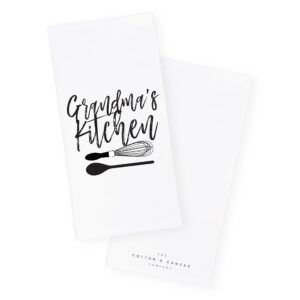 The Cotton & Canvas Co. Grandma's Kitchen Soft and Absorbent Kitchen Tea Towel, Flour Sack Towel and Dish Cloth