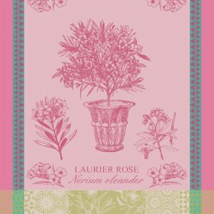 Garnier Thiebaut Rose Laurier En Pot Kitchen Towel, 22"x30"