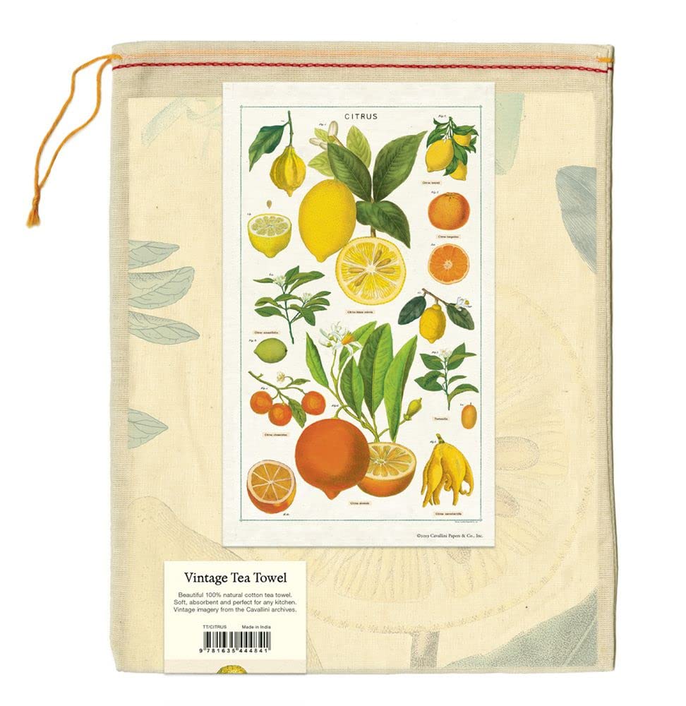 Cavallini - Cotton - Citrus Tea Towel