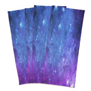 senya Kitchen Towels 4 Pack Kitchen Dish Towels Reusable Cleaning Cloths Universe Galaxy Nebula Space Absorbent Tea Towels Machine Washable Hand Towels