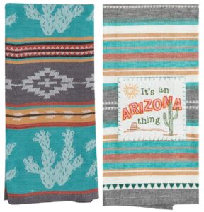 home state of arizona embroidered southwest 2 piece kitchen towel bundle