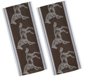 dii design imports running horse jacquard cotton dish towels (2)