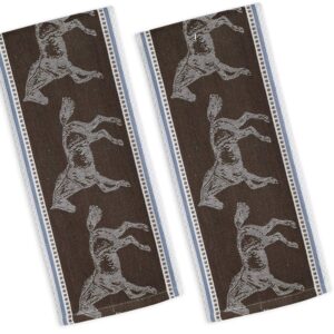 DII Design Imports Running Horse Jacquard Cotton Dish Towels (2)