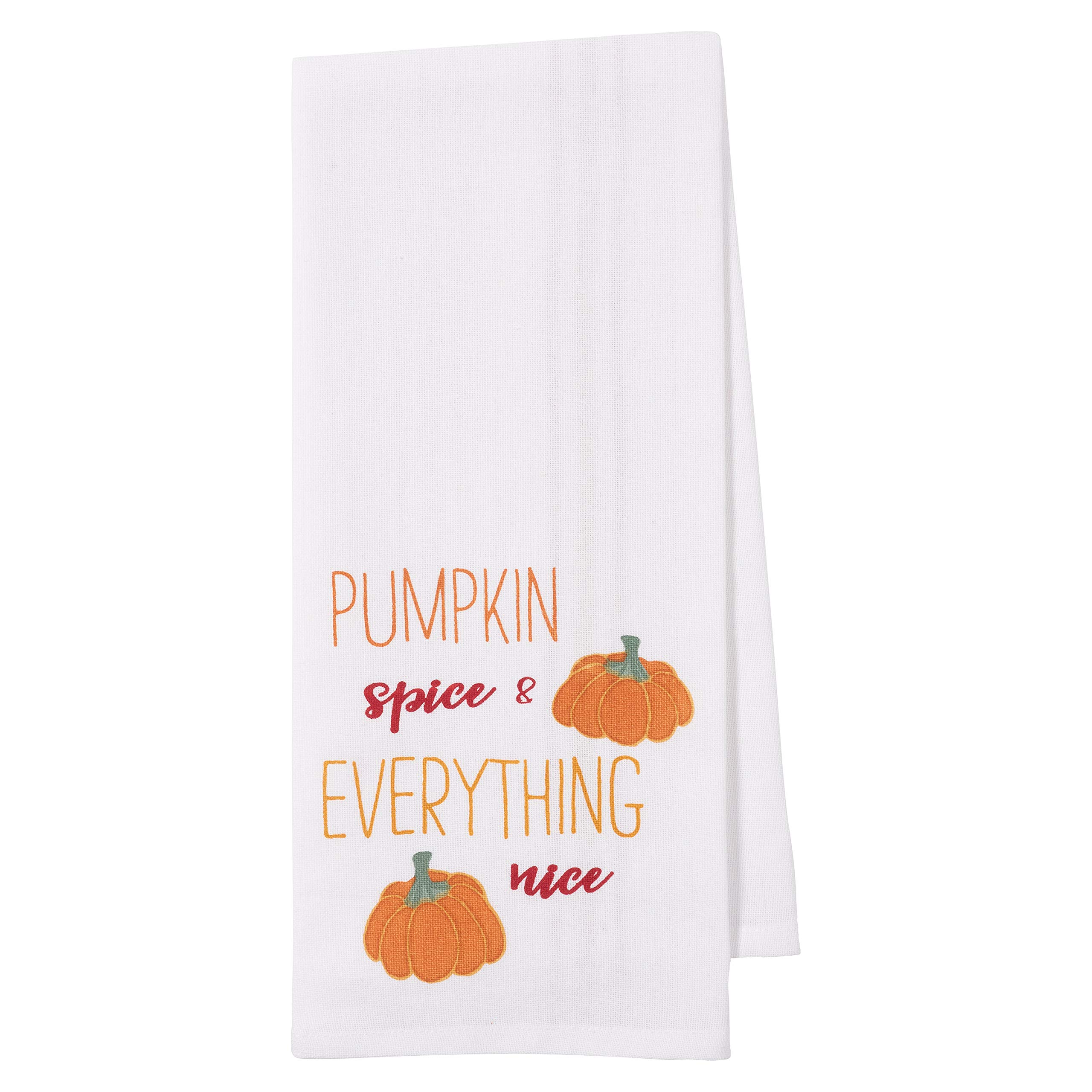 KAF Home Pantry Kitchen Holiday Dish Towel Set of 4, 100-Percent Cotton, 18 x 28-inch (Pumpkin Spice Everything Nice)