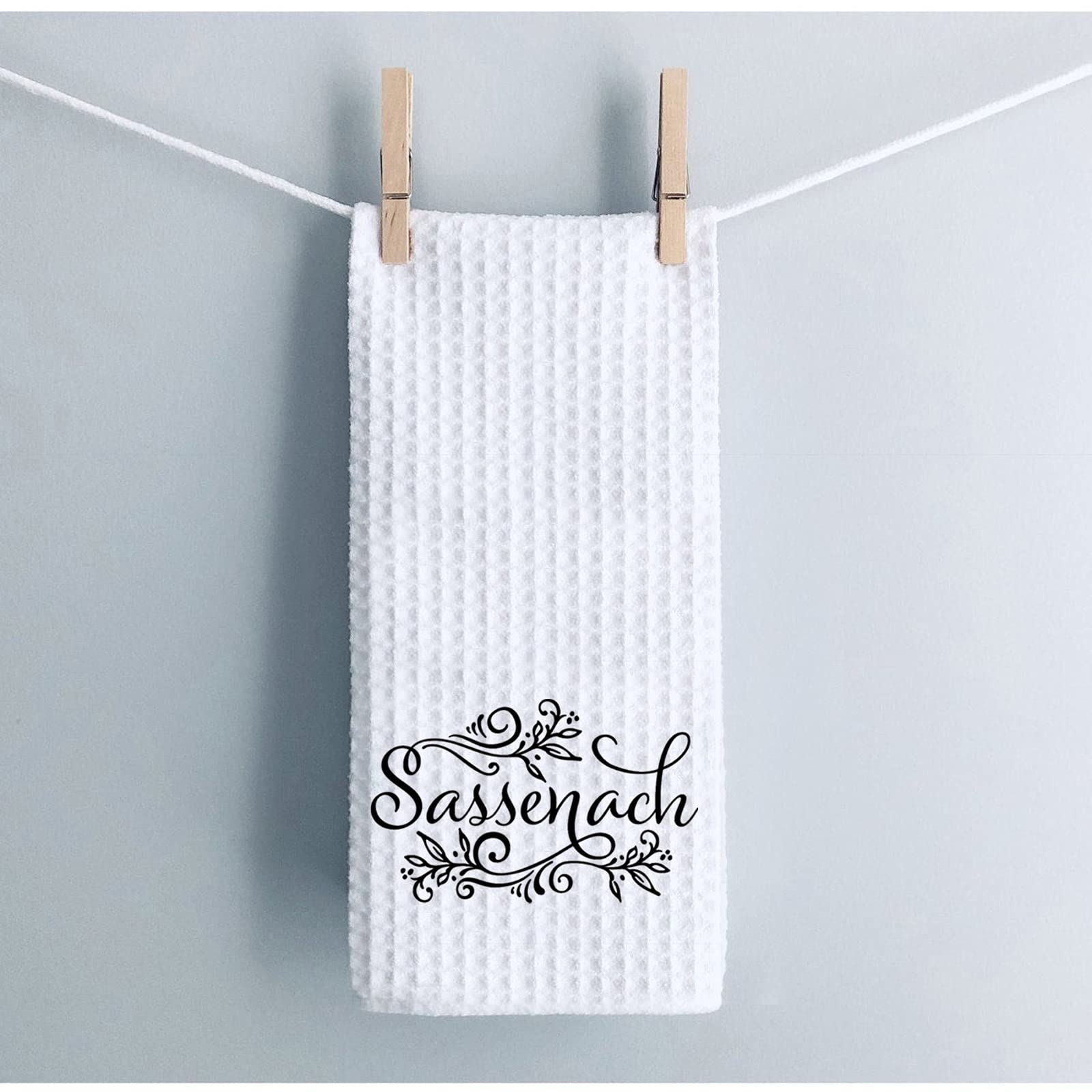 WCGXKO Outlander Inspired Sassenach Decorative Flour Sack Kitchen Decor Kitchen Towels (Sassenach Towel)