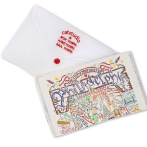 Catstudio Philadelphia Dish Towel - U.S. City Souvenir Kitchen and Hand Towel with Original Artwork - Perfect Tea Towel for Pennsylvania Lovers, Travel Souvenir