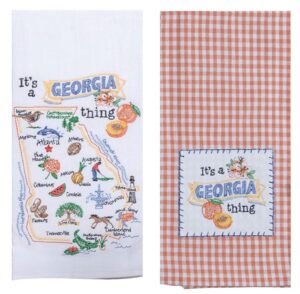kay dee designs 2 piece home state of georgia embroidered kitchen towel bundle