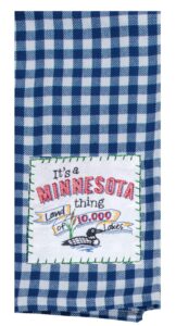 kay dee designs st thing minnesota aplq tea dish towel, 18 x 28, various