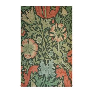 alaza william morris flowers floral prints155 kitchen towels absorbent dish towels soft wash clothes for drying dishes cleaning towels for home decorations set of 4, 28 x 18 inch