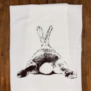 Tea Towel | Bunny Butt | Easter Hare | Cottontail | Woodland Rabbit | Home Decor | Dish Towels Gift