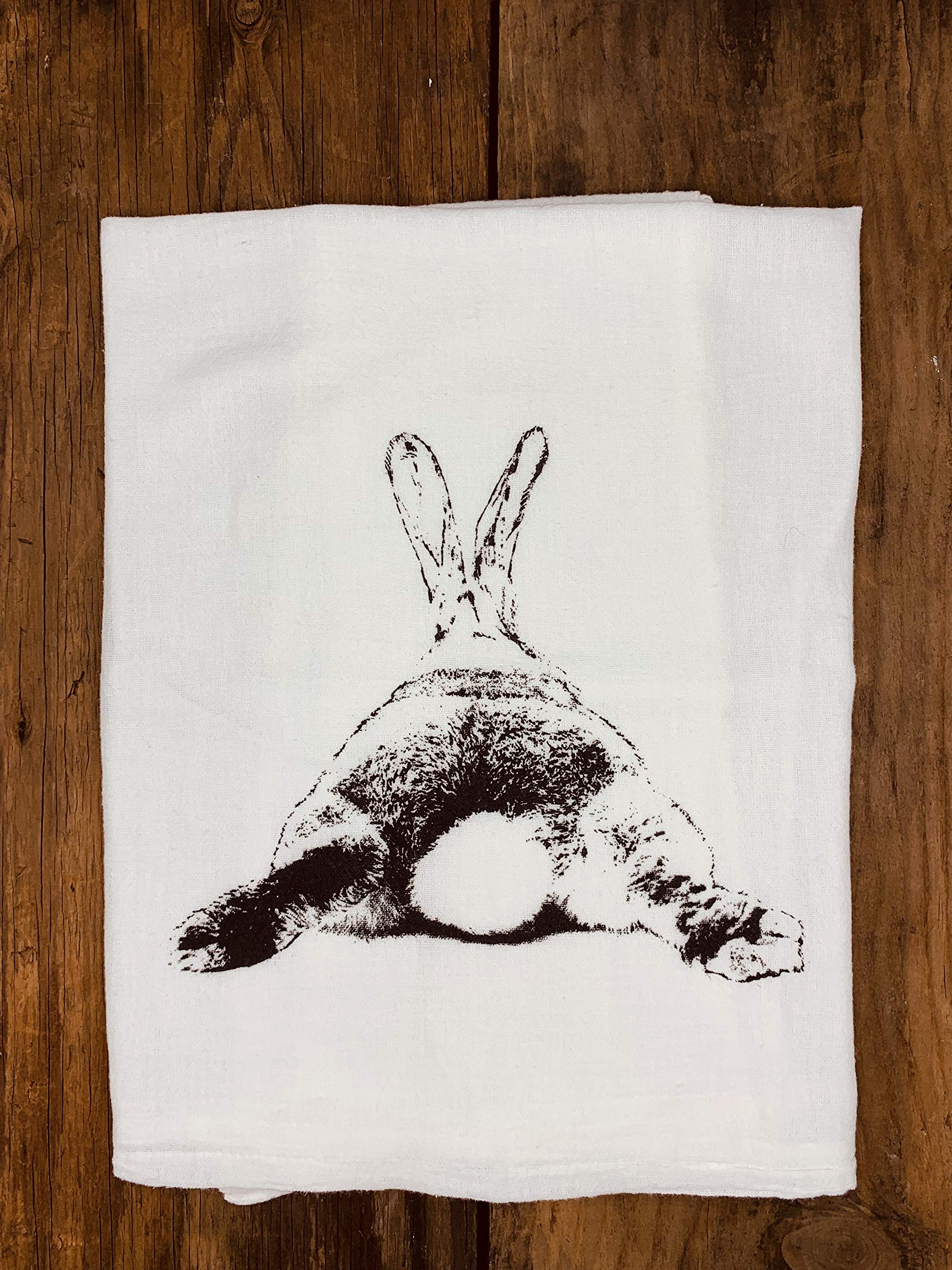 Tea Towel | Bunny Butt | Easter Hare | Cottontail | Woodland Rabbit | Home Decor | Dish Towels Gift