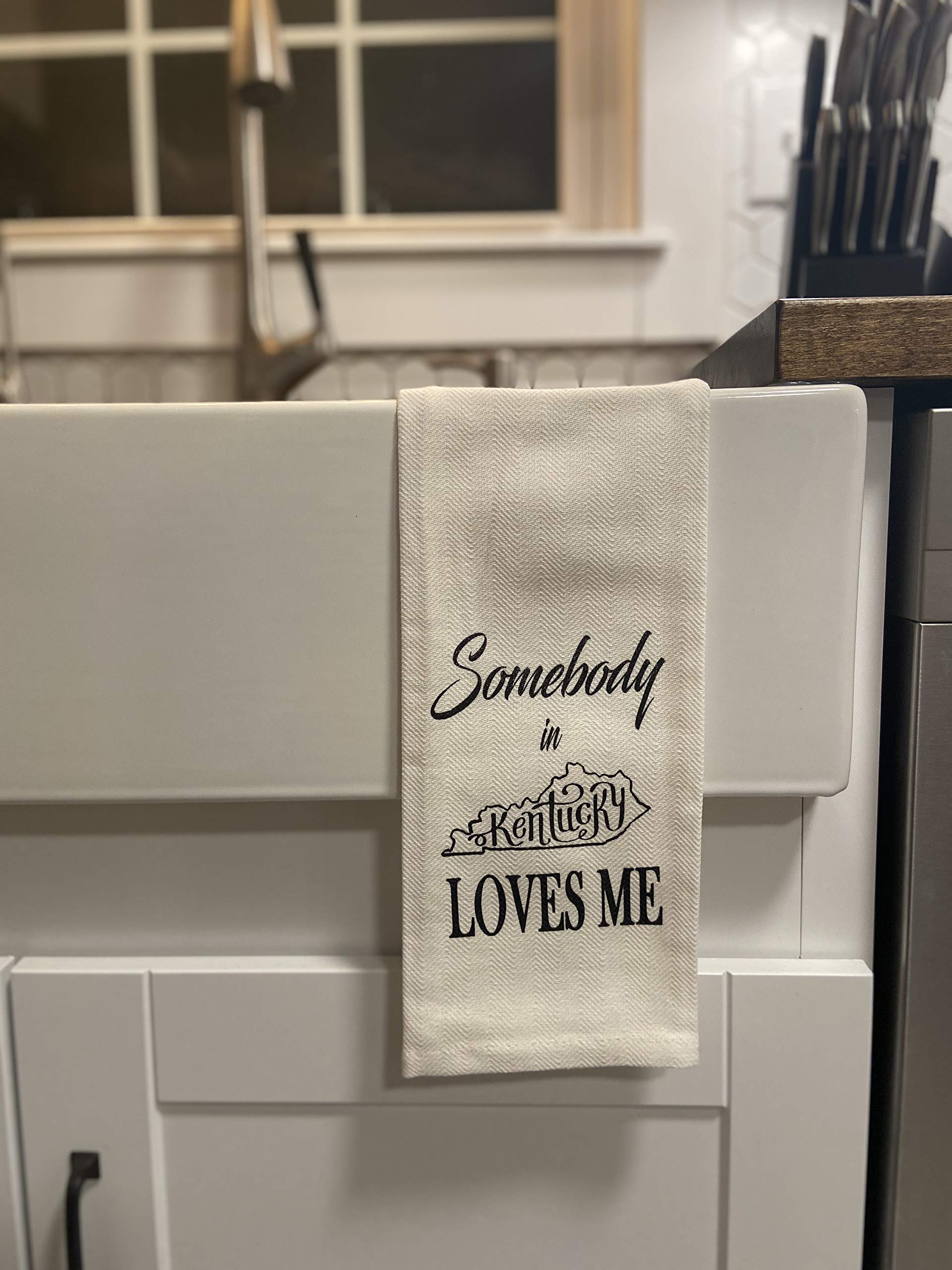 Somebody in Kentucky Loves Me Tea Towel