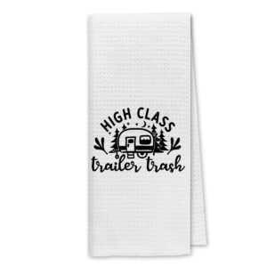 dibor high class trailer trash camping kitchen towels dish towels dishcloth,woodland rv trailer decorative absorbent drying cloth hand towels tea towels for bathroom kitchen,campers gifts