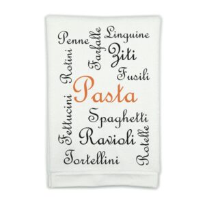 italian cooking pasta-themed kitchen towel - 16x25 inches - gift for italian cook
